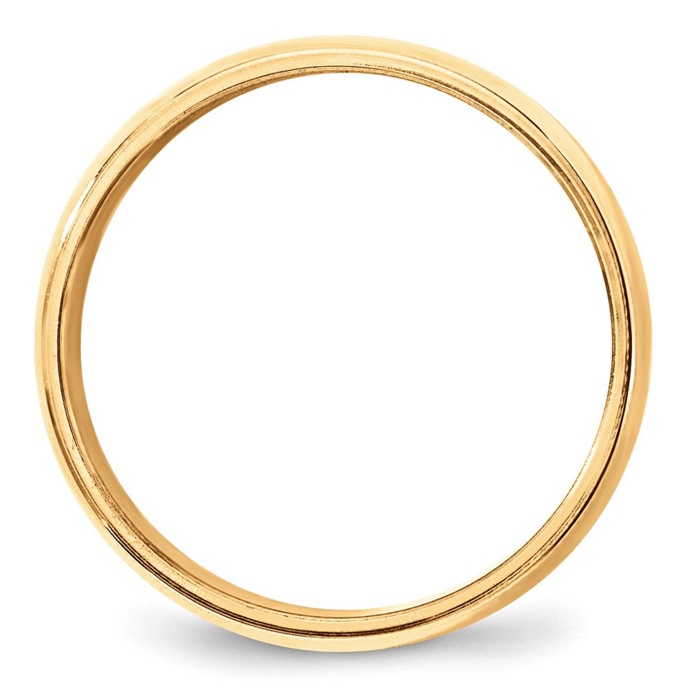 10k Yellow Gold 8mm Milgrain Half Round Wedding Band Size 6.5