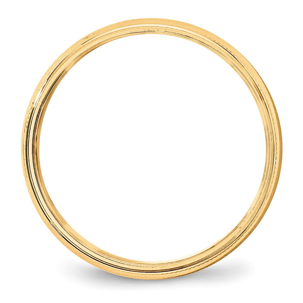 10k Yellow Gold 5mm Lightweight Milgrain Half Round Wedding Band Size 4.5