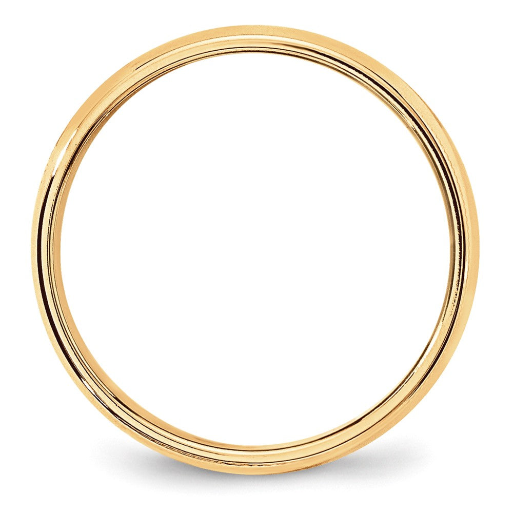 10k Yellow Gold 6mm Lightweight Milgrain Half Round Wedding Band Size 11