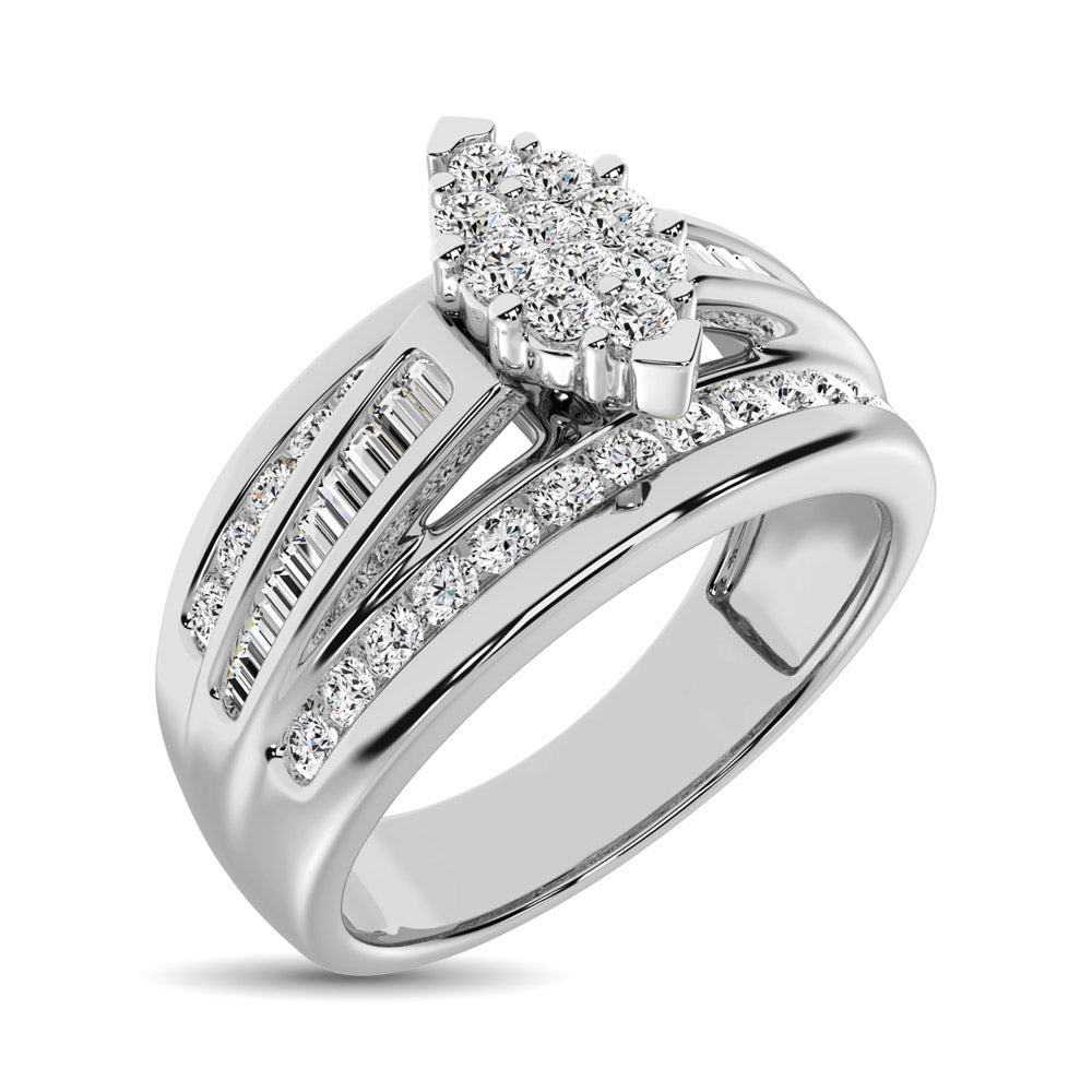 10K White Gold 1 Ct.Tw. Diamond Engagement Ring