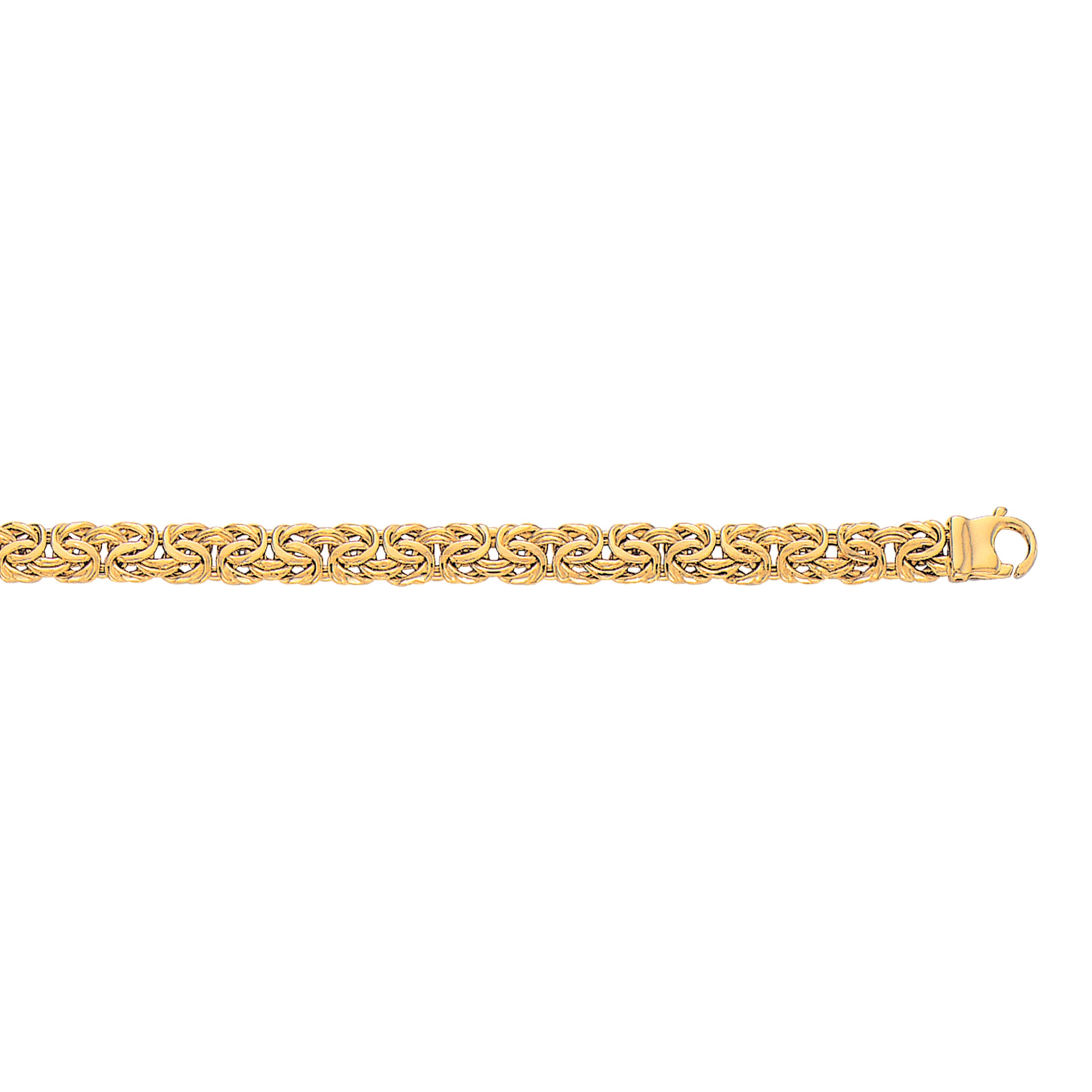 10K Yellow Gold Byzantine 8" Bracelet