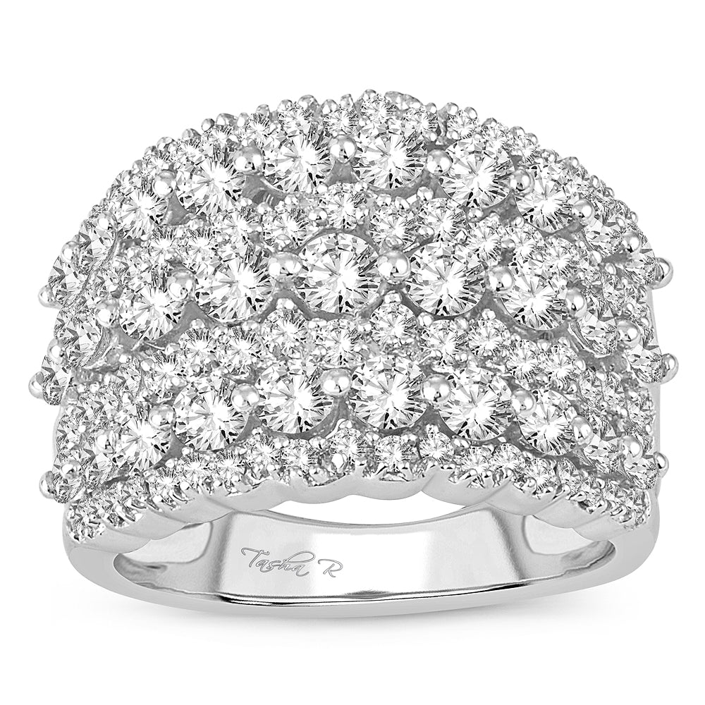 14K White Gold Magnifcnet 2.00Ct Ladies Band