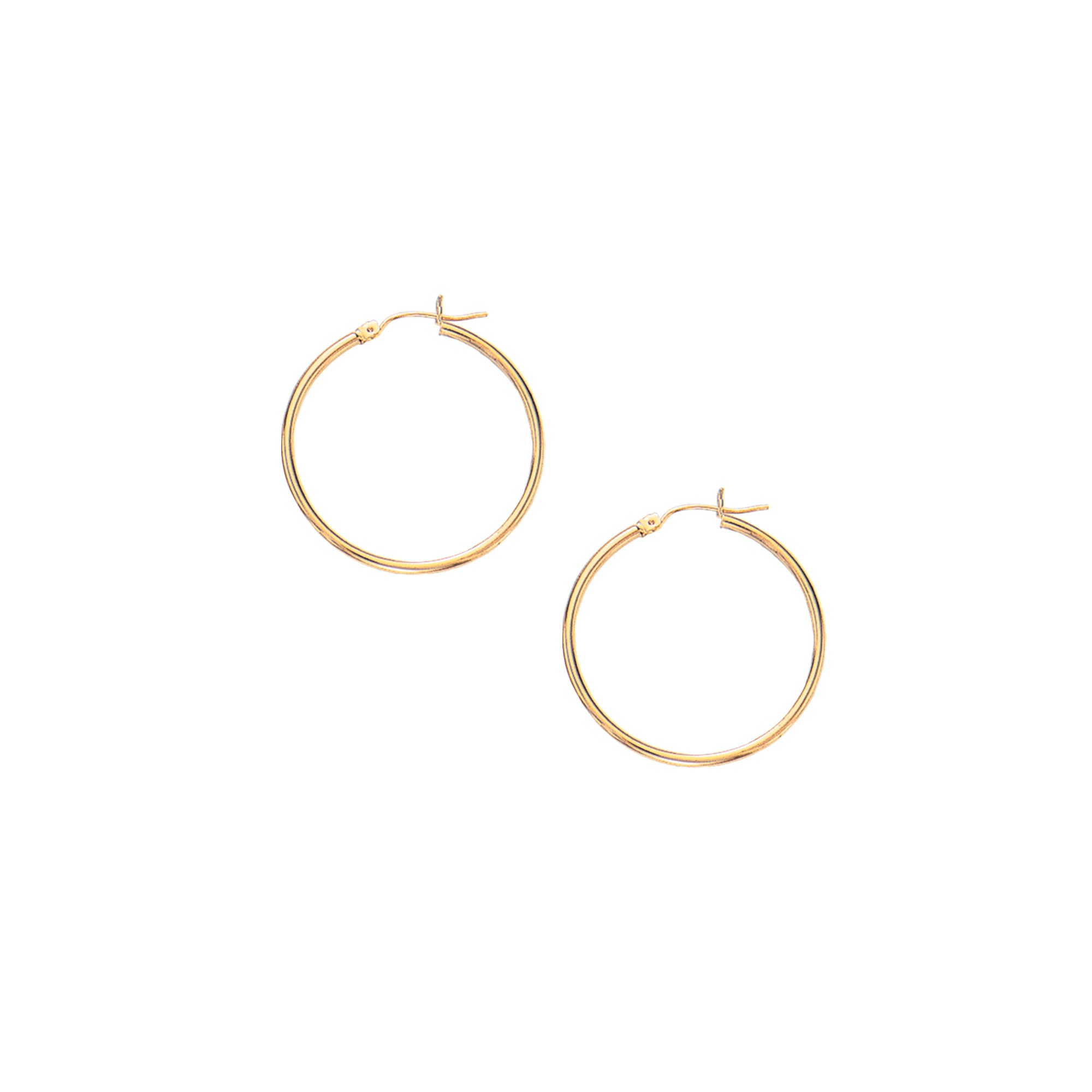 10K Yellow Gold 1.5x25mm Hoop Earring