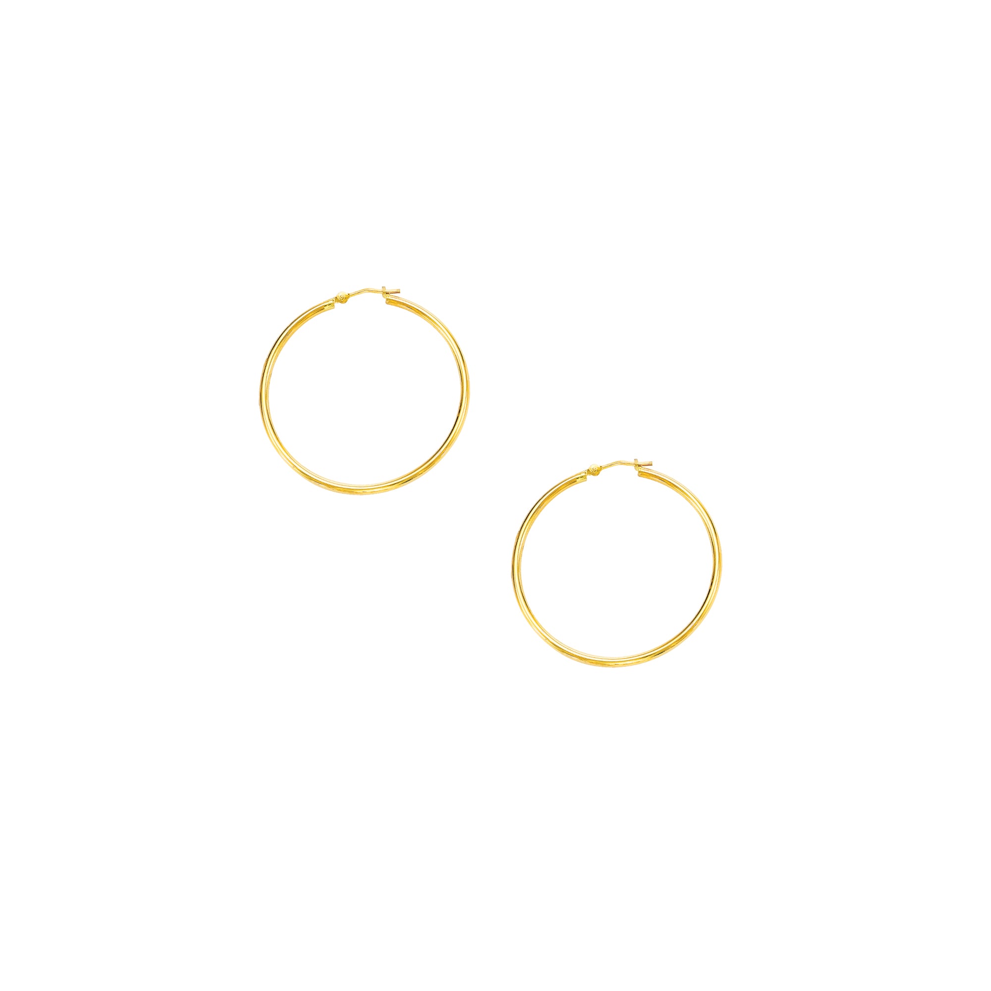 10K Yellow Gold 1.5x30mm Hoop Earring