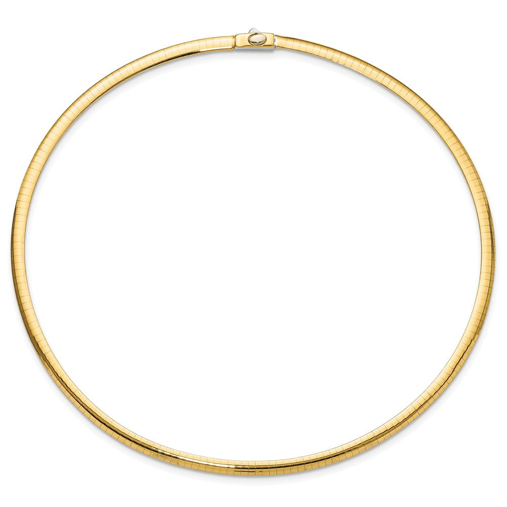 14K 4mm Two-tone Reversible Omega Necklace