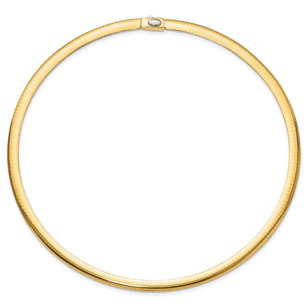 14K 6mm Two-tone Reversible Omega Necklace