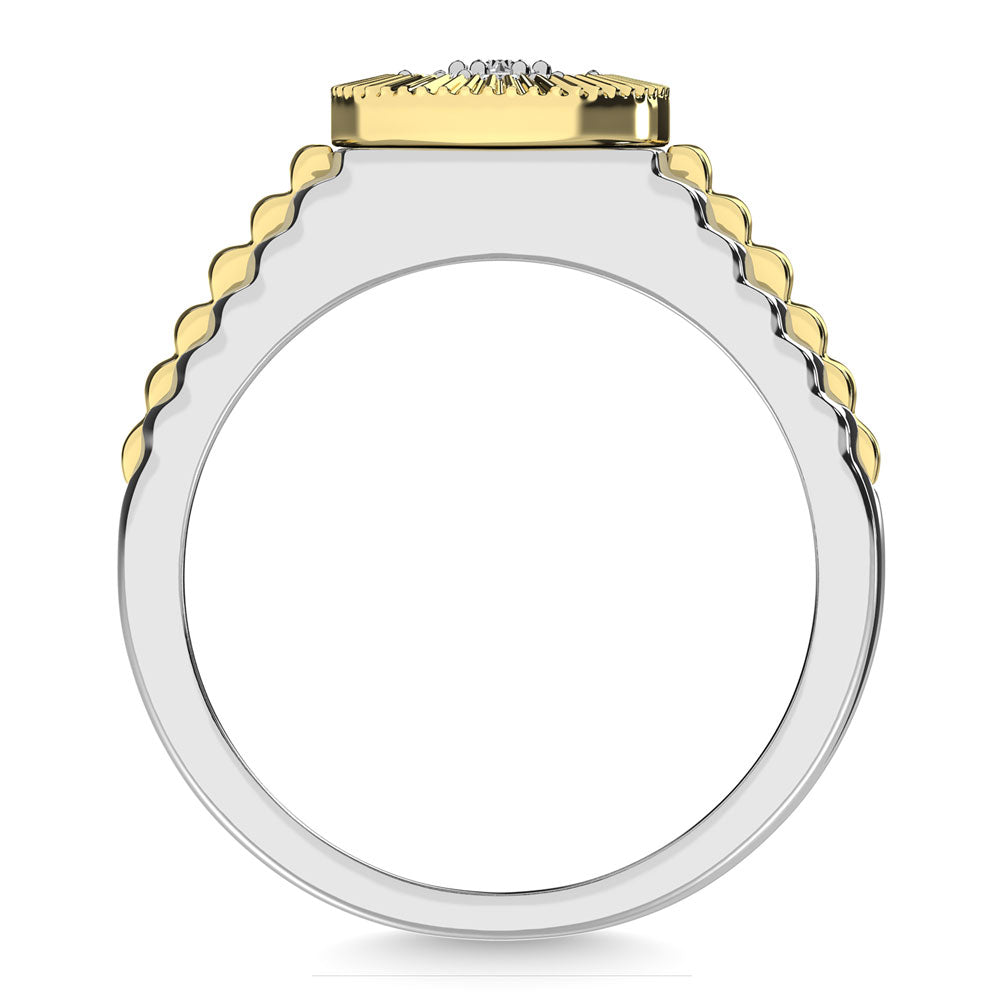 Diamond 1/2 Ct.Tw. Mens Fashion Ring in 10K Two Tone Gold