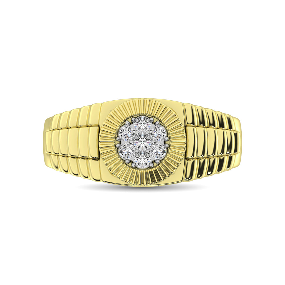 Diamond 1/4 Ct.Tw. Mens Fashion Ring in 10K Yellow Gold