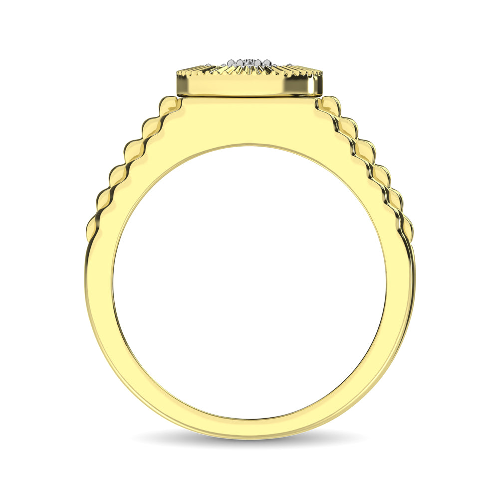 Diamond 1/4 Ct.Tw. Mens Fashion Ring in 10K Yellow Gold