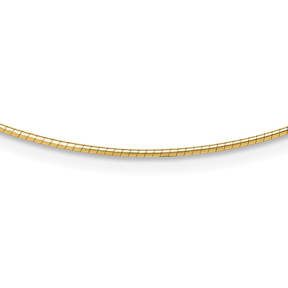 14K 1.2mm Omega Necklace Detachable clasp Omega Necklace