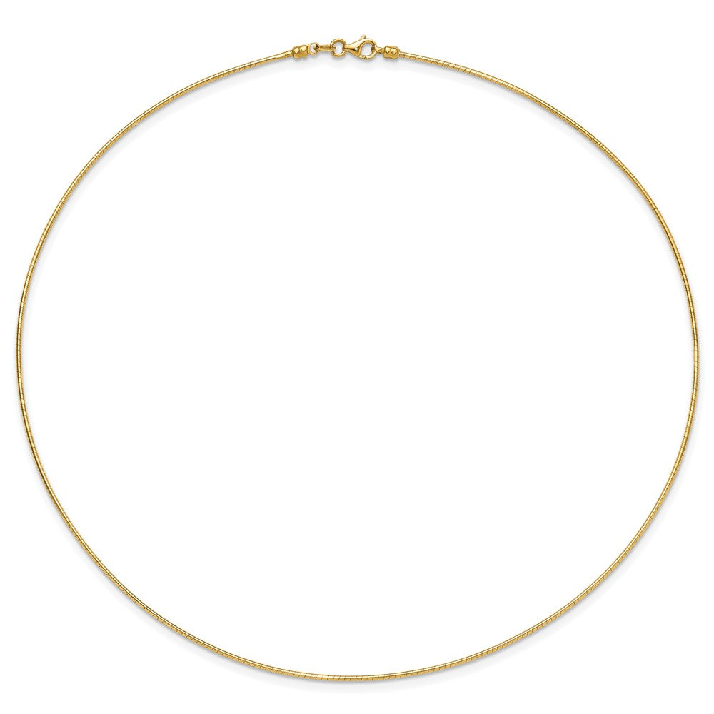 14K 1.2mm Detachable Clasp Omega Necklace