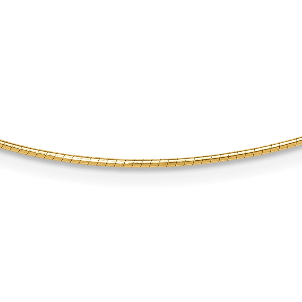 14K 1.2mm Detachable Clasp Omega Necklace