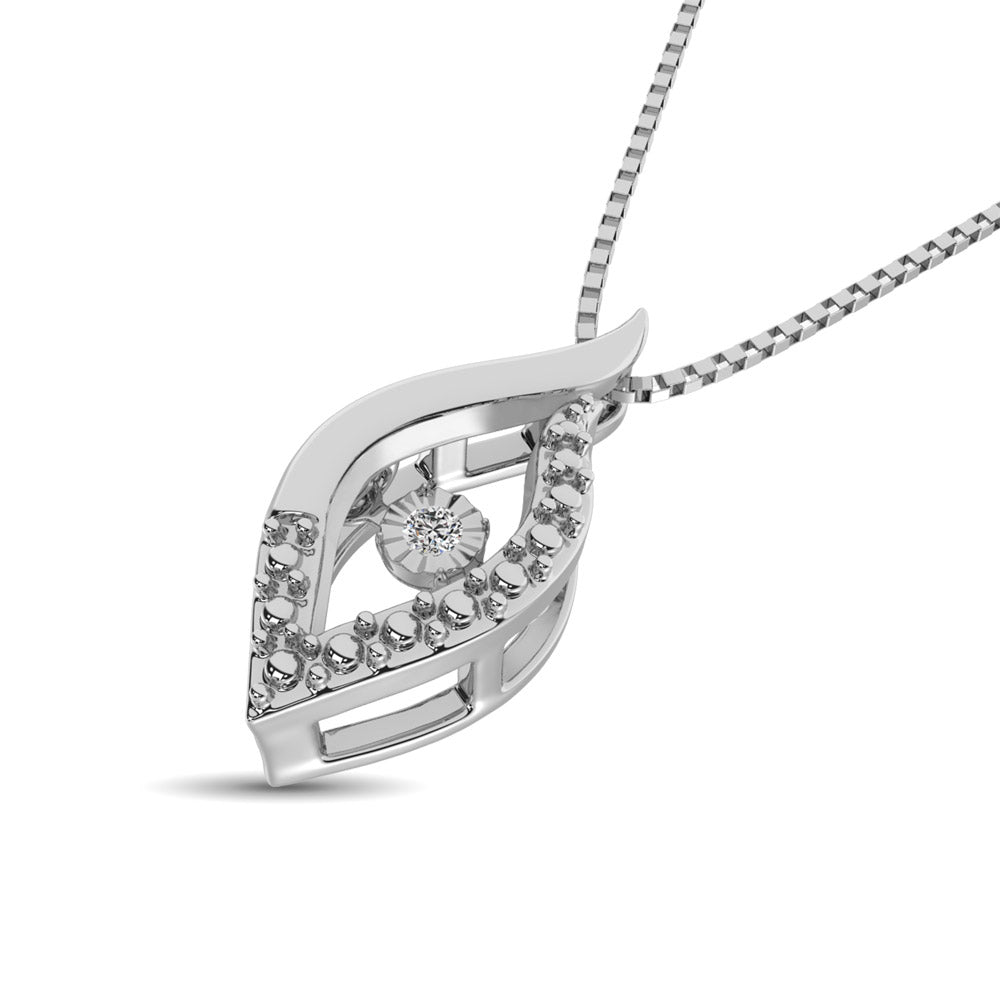 Sterling Silver Moving Diamond Accent Fashion Pendant