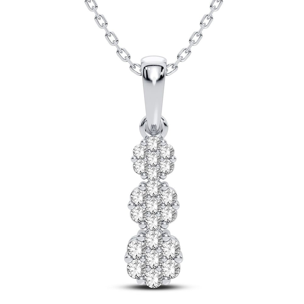 14K White Gold Magnifcnet 1.50Ct Diamond Pendant