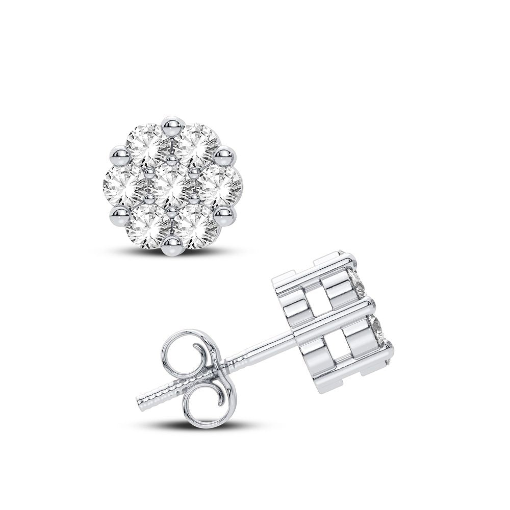 14K White Gold Gorgeous 0.25Ct Diamond Earring