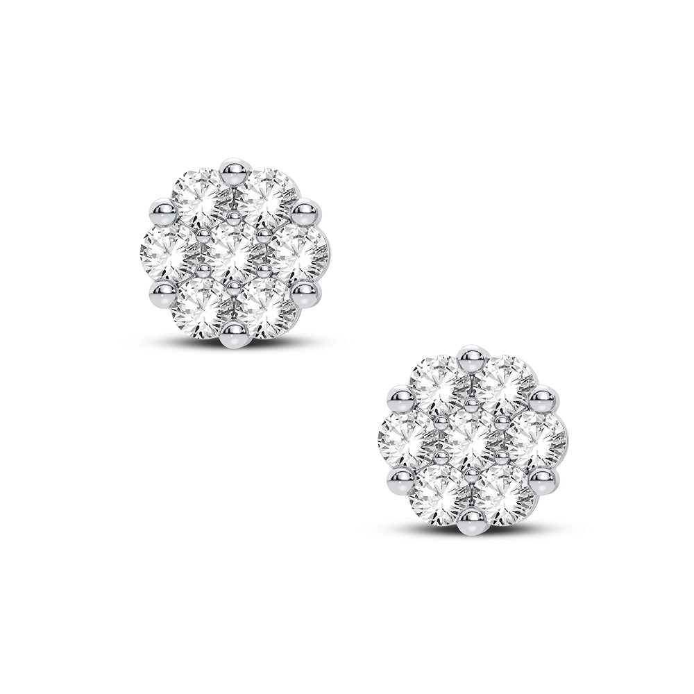 14K White Gold Gorgeous 0.25Ct Diamond Earring