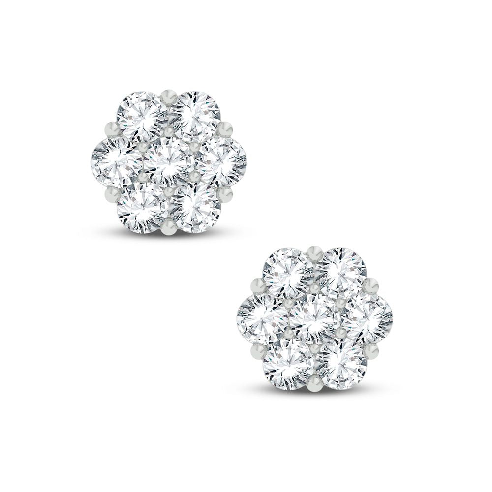 14K White Gold 1.00Ct Diamond Earring