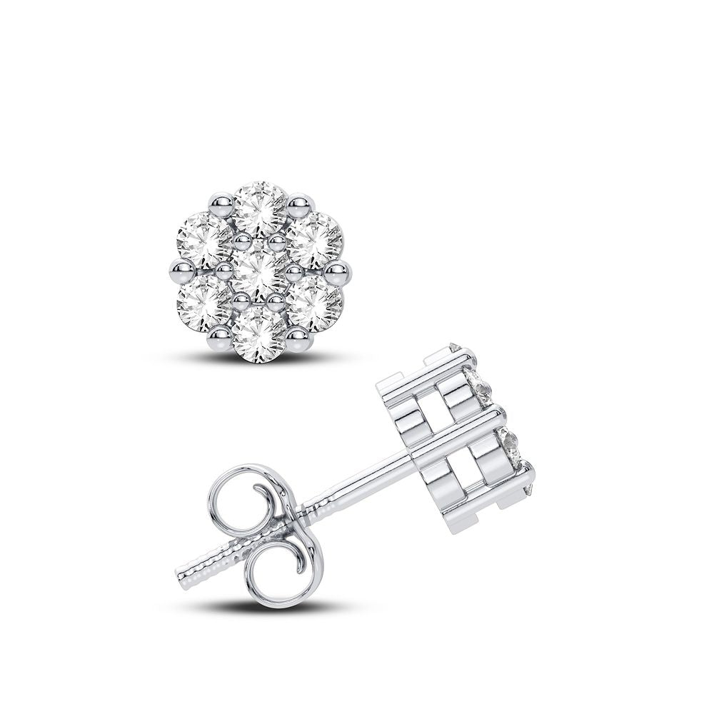 14K White Gold Magnifcnet 0.14Ct Diamond Earring