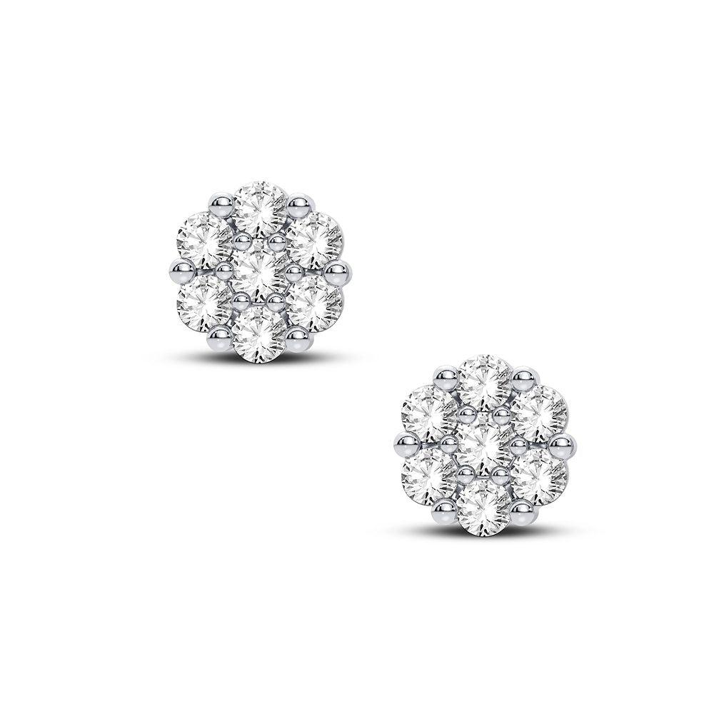 14K White Gold Magnifcnet 0.14Ct Diamond Earring