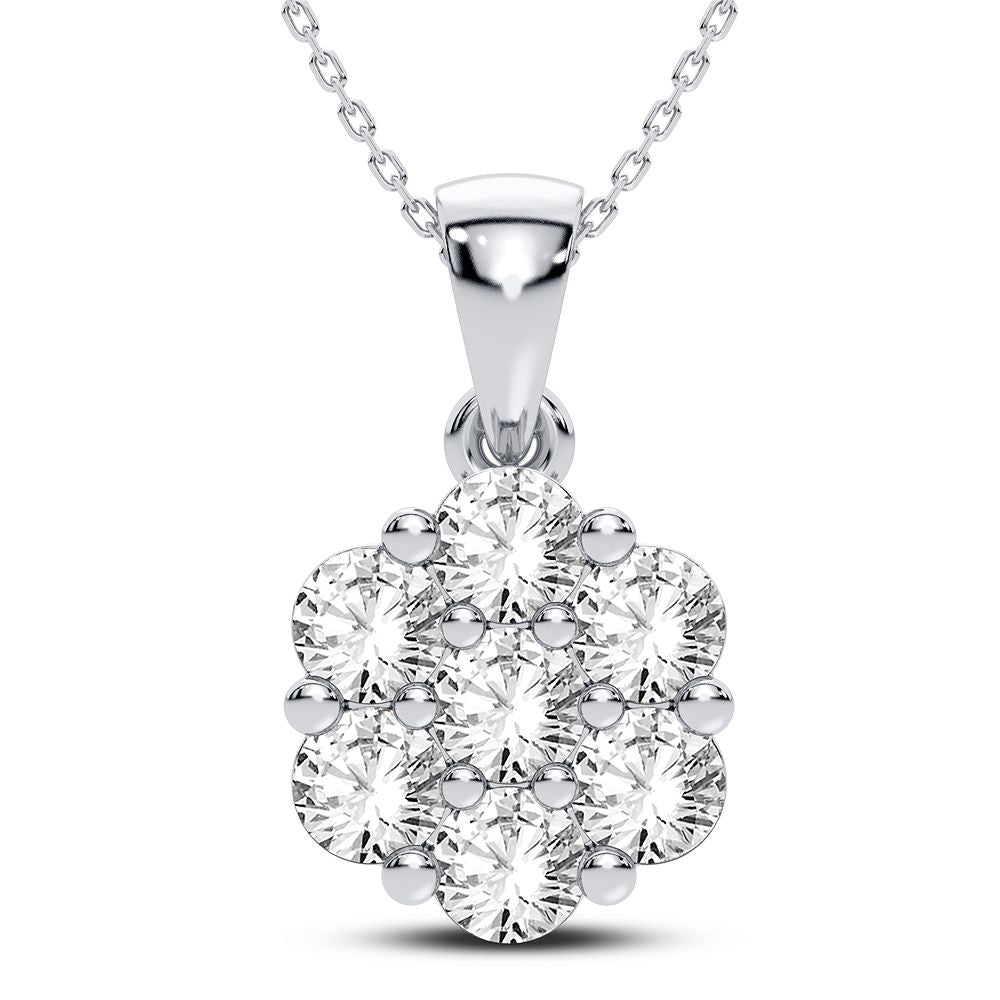 14K White Gold Gorgeous 0.25Ct Diamond Pendant