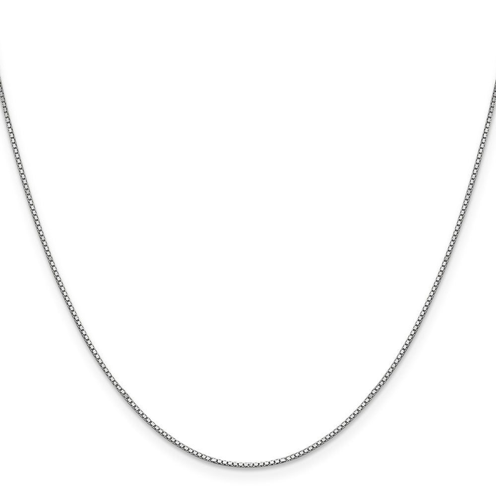 14K White Gold .9mm Box Chain