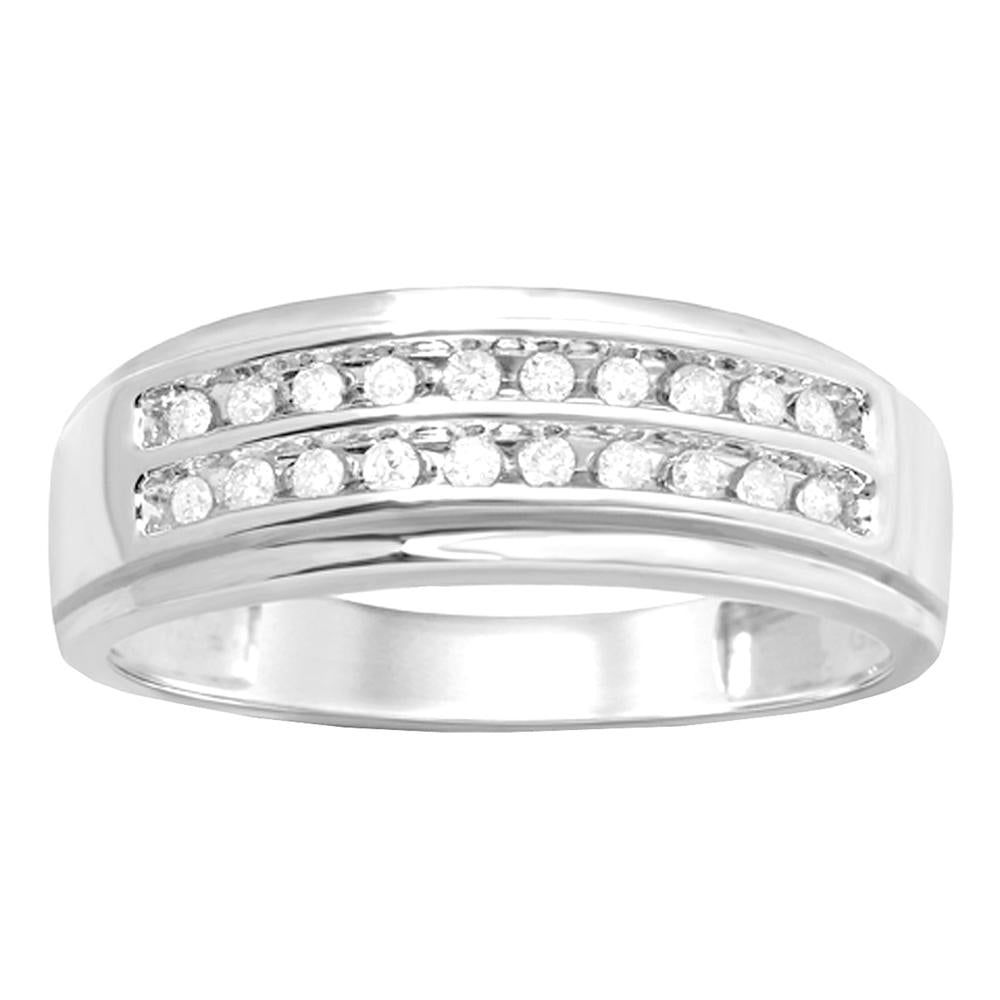 10K White Gold Elegant  0.25Ct  Diamond  Ring.