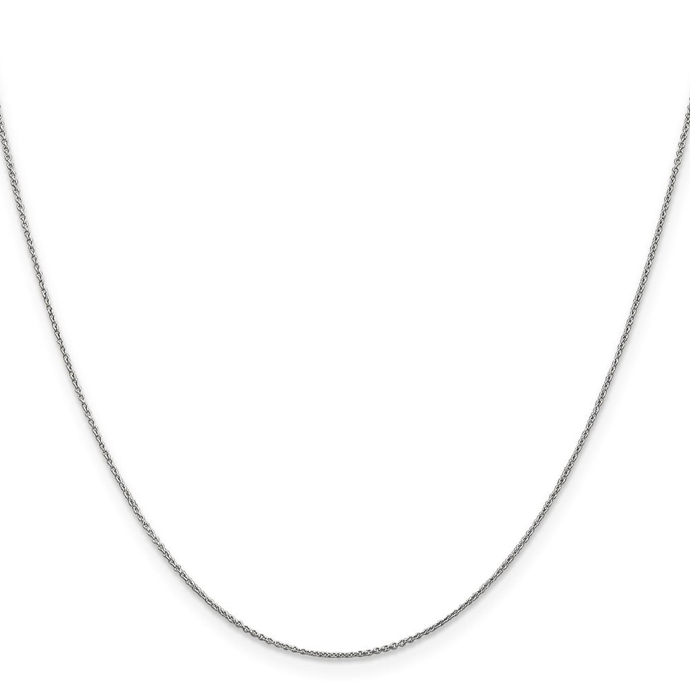 14K White Gold .8mm Round Cable Chain