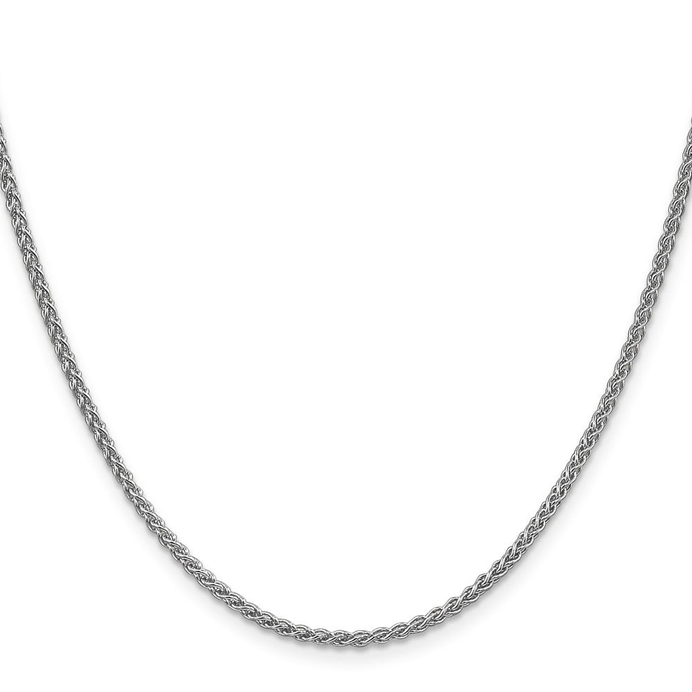 14K White Gold 2.1mm Spiga Chain