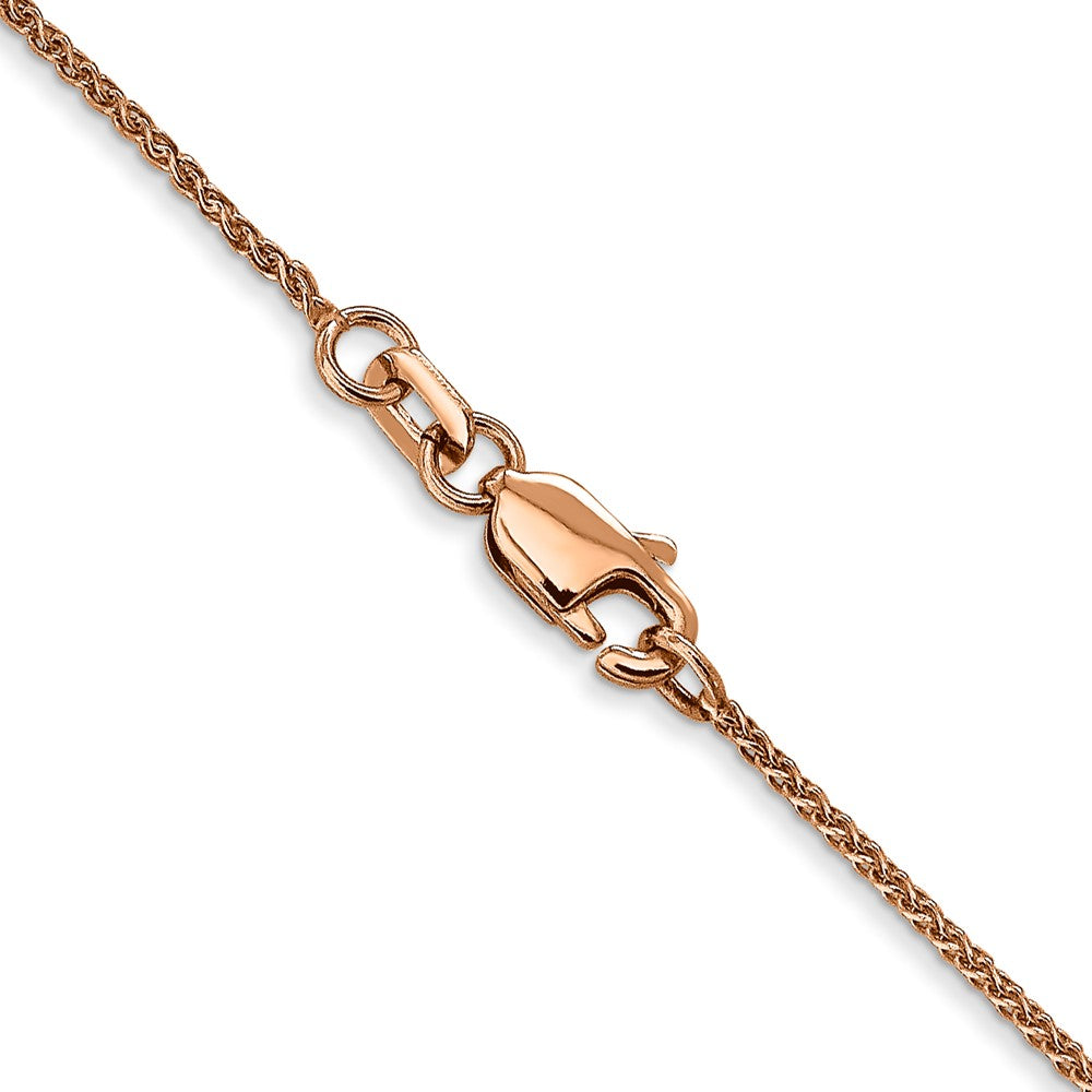 14K Rose Gold 1.0mm Spiga Chain