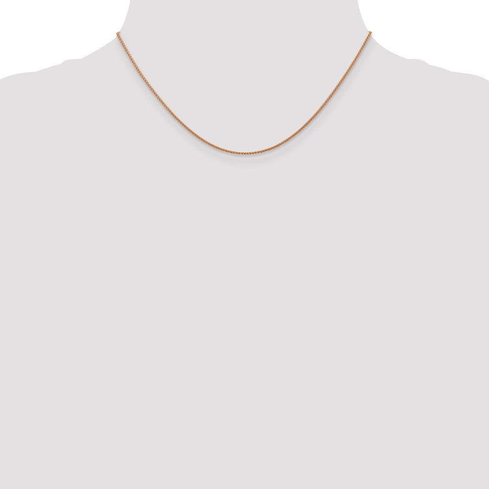 14K Rose Gold 1.0mm Spiga Chain