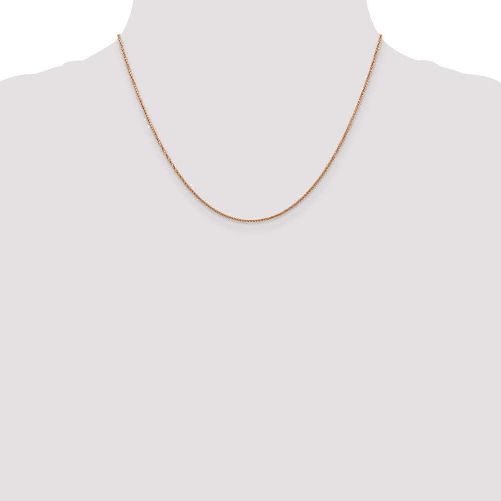 14K Rose Gold 1.0mm Spiga Chain