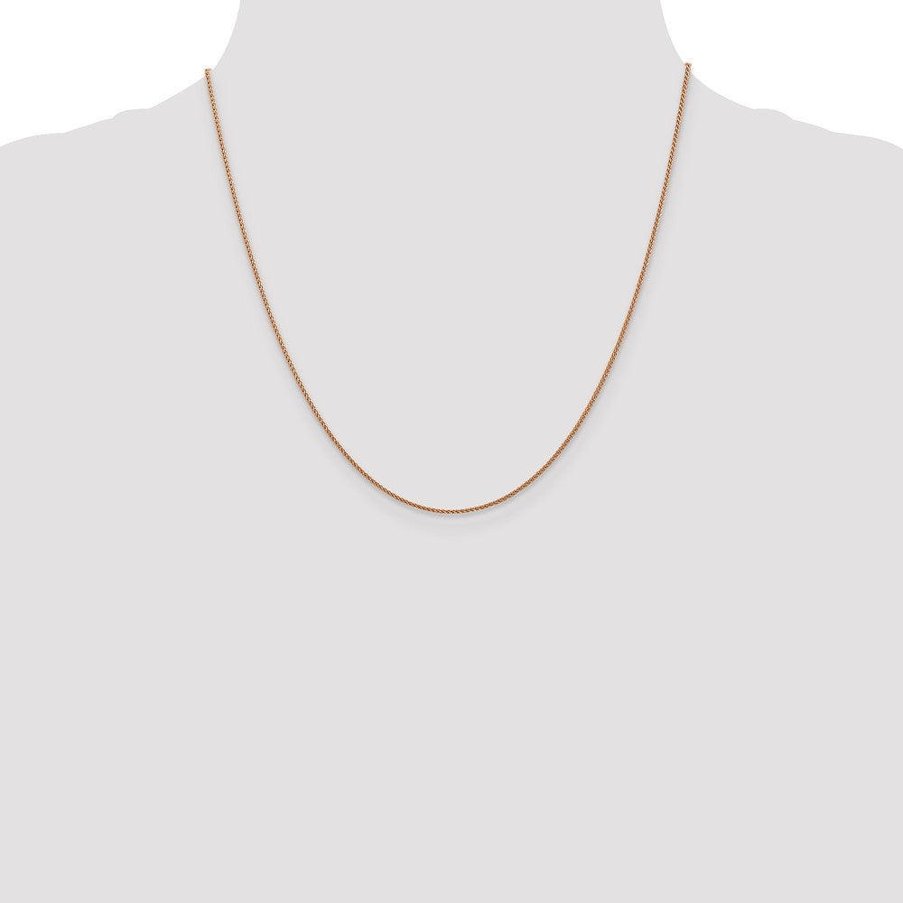 14K Rose Gold 1.0mm Spiga Chain