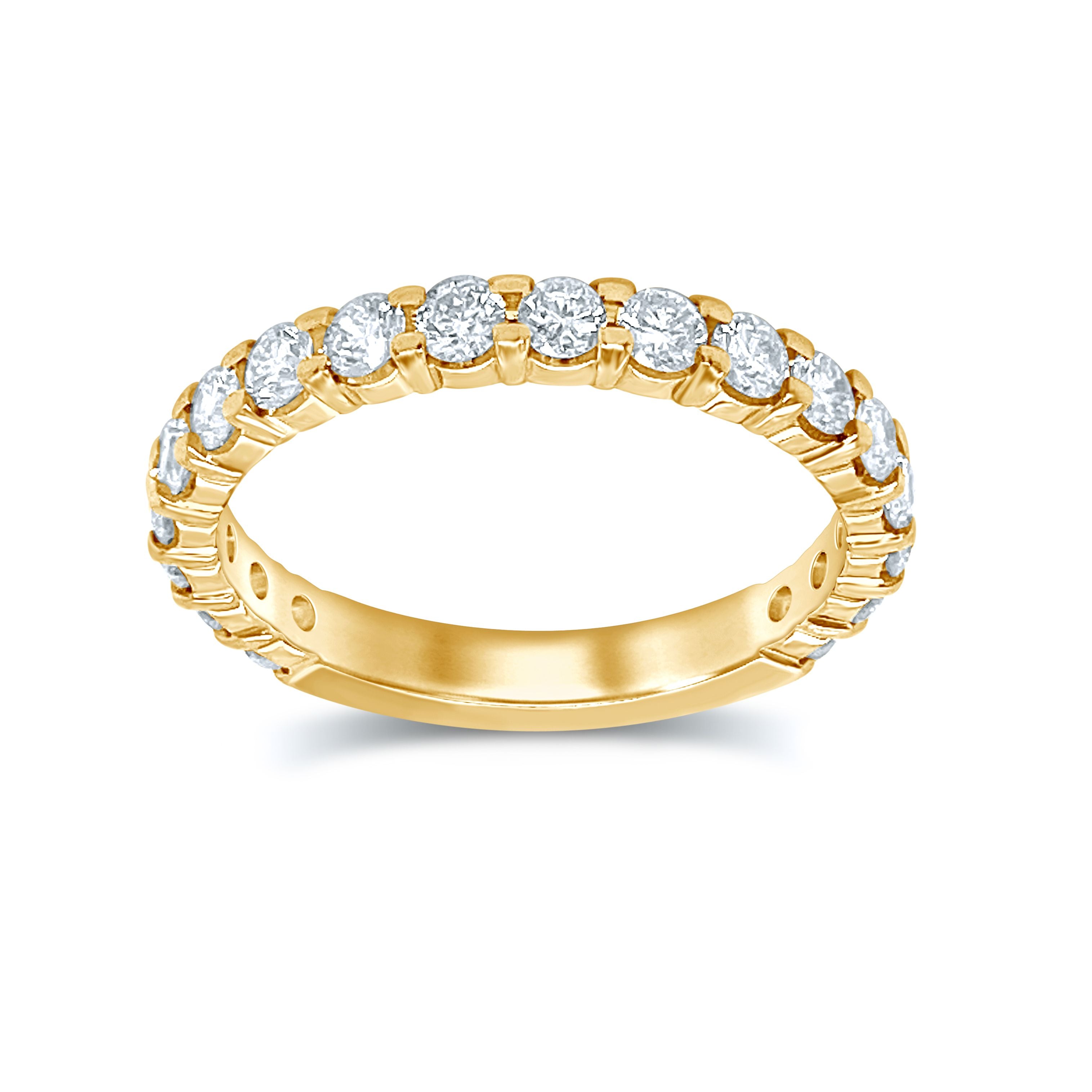 14K Yellow Gold Gorgeous 0.50Ct Diamond Ring (18 Diamond Stones)