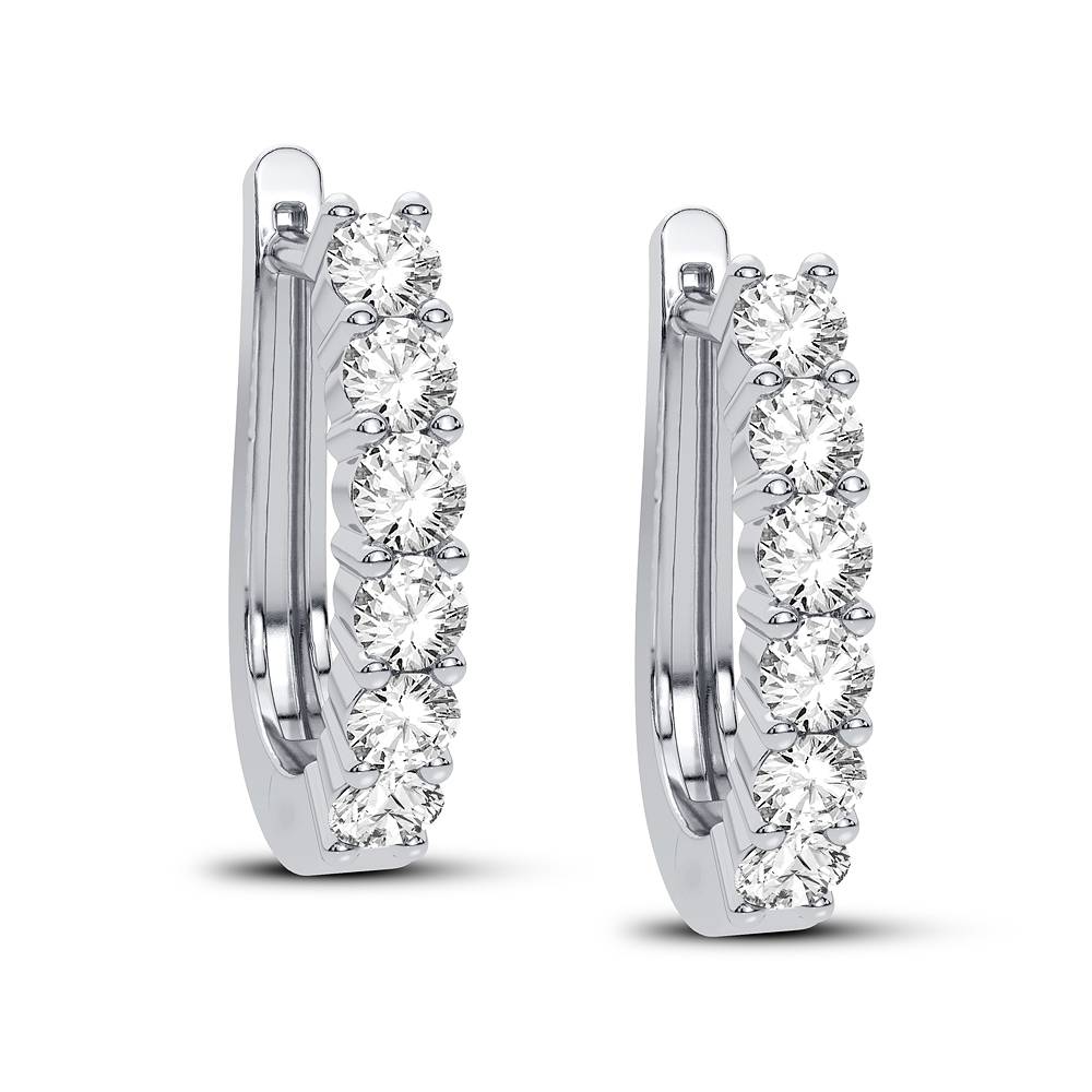 14K White Gold Exquisite 1.00Ct Diamond Earring