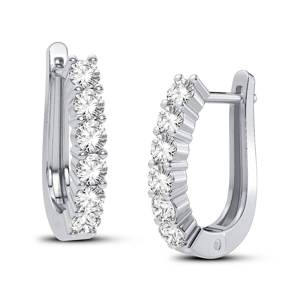 14K White Gold Exquisite 1.00Ct Diamond Earring