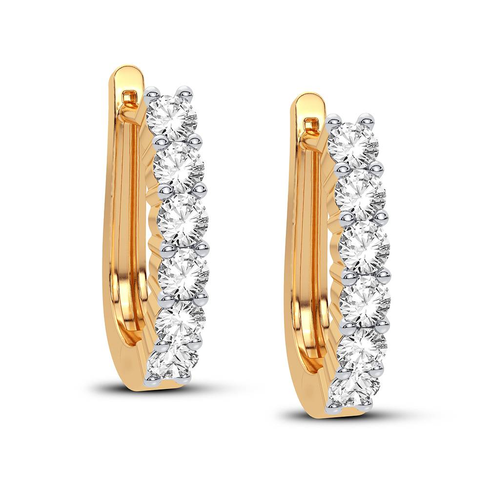 14K Yellow Gold Gorgeous 1.00Ct Diamond Earring