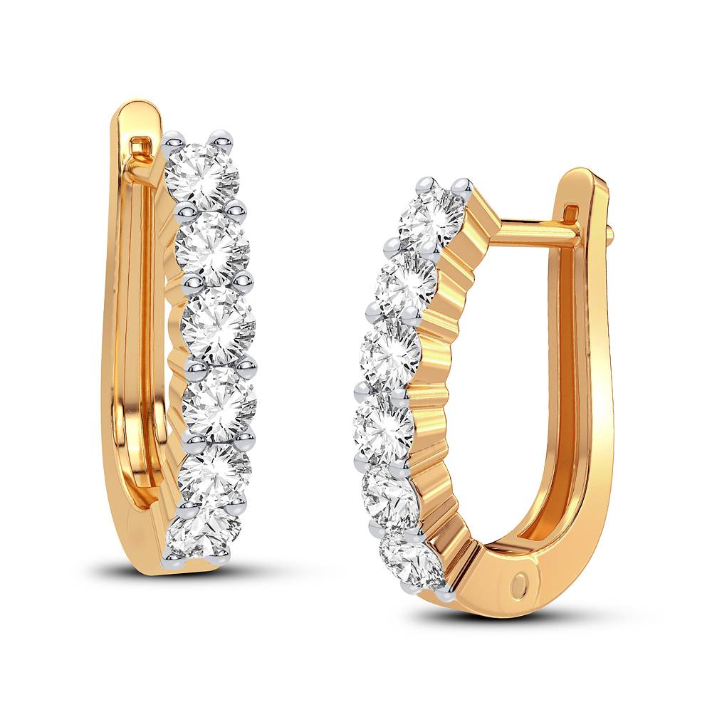 14K Yellow Gold Gorgeous 1.00Ct Diamond Earring