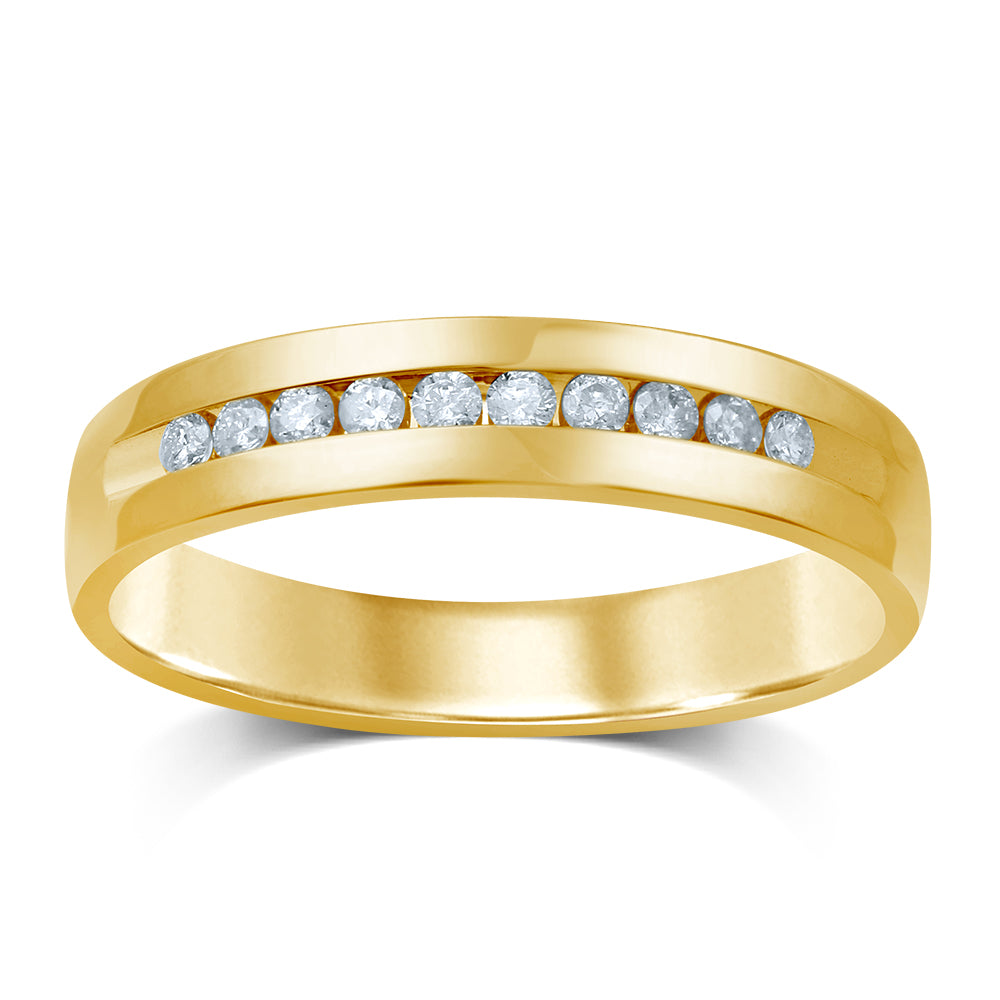 14K Yellow Gold Magnifcnet  0.25Ct  Diamond  Band