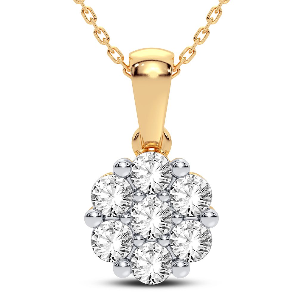 14K Yellow Gold Exquisite 1.00Ct Diamond Pendant