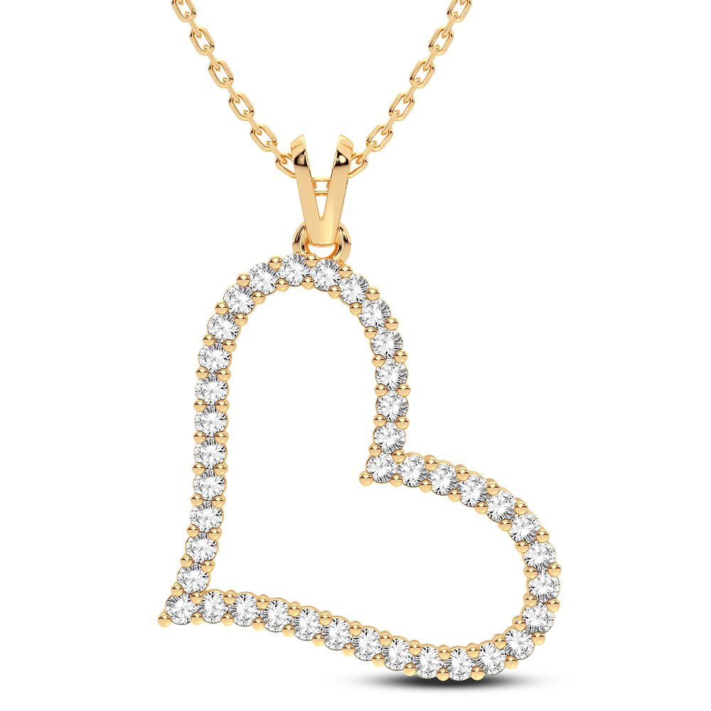 14K Yellow Gold Exquisite 0.50Ct Diamond Pendant