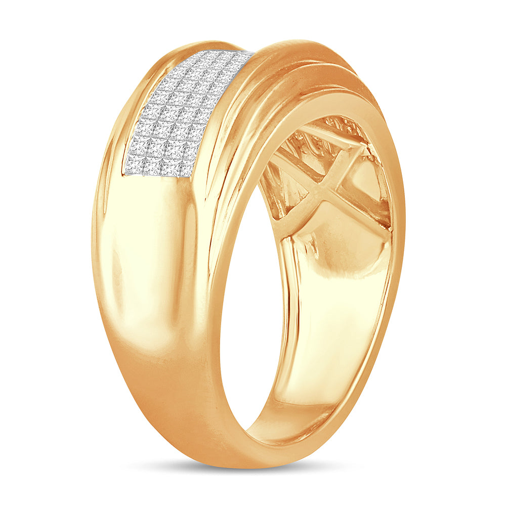 14K Yellow Gold Magnifcnet 1.00Ct Diamond Band