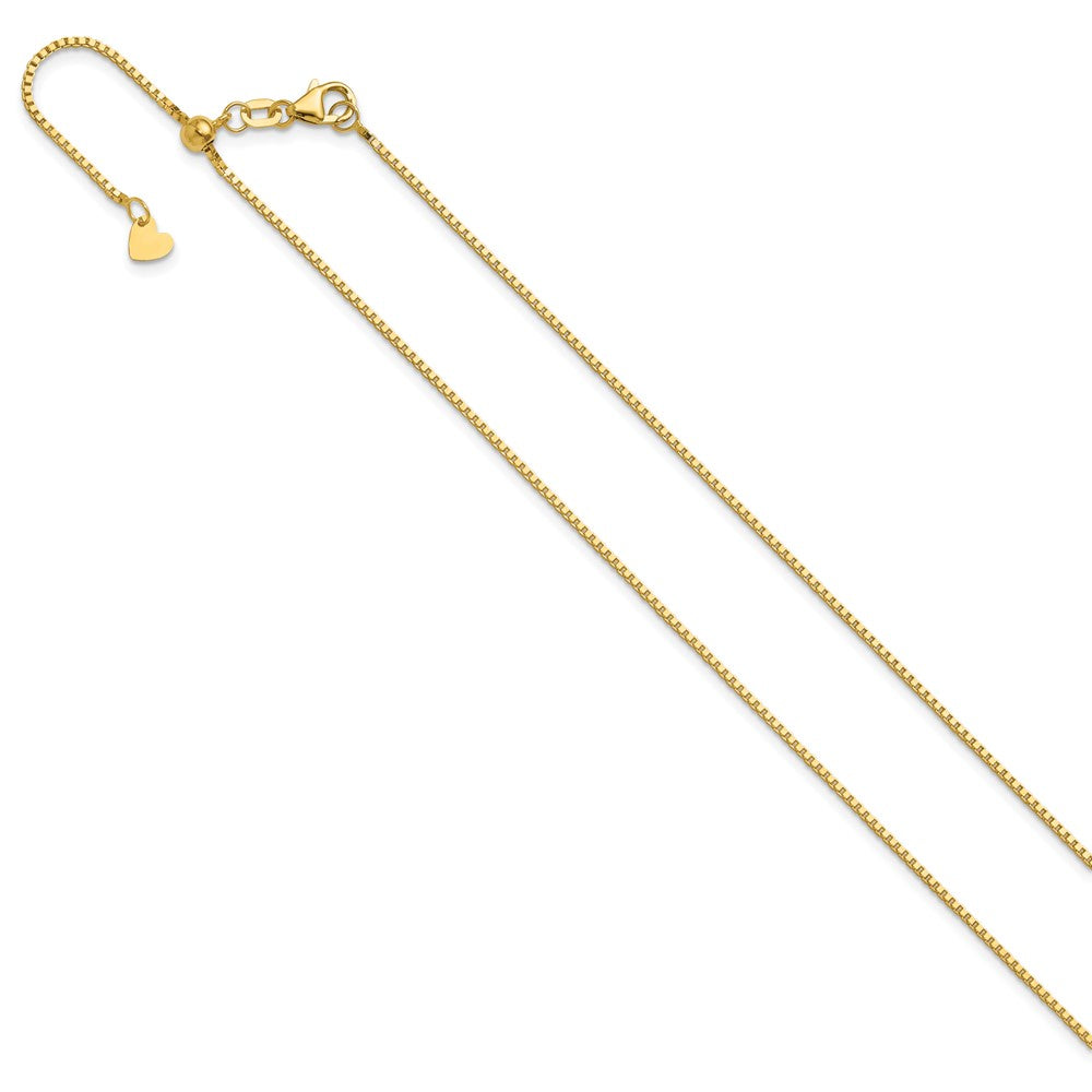 14K Adjustable 1mm Box Chain