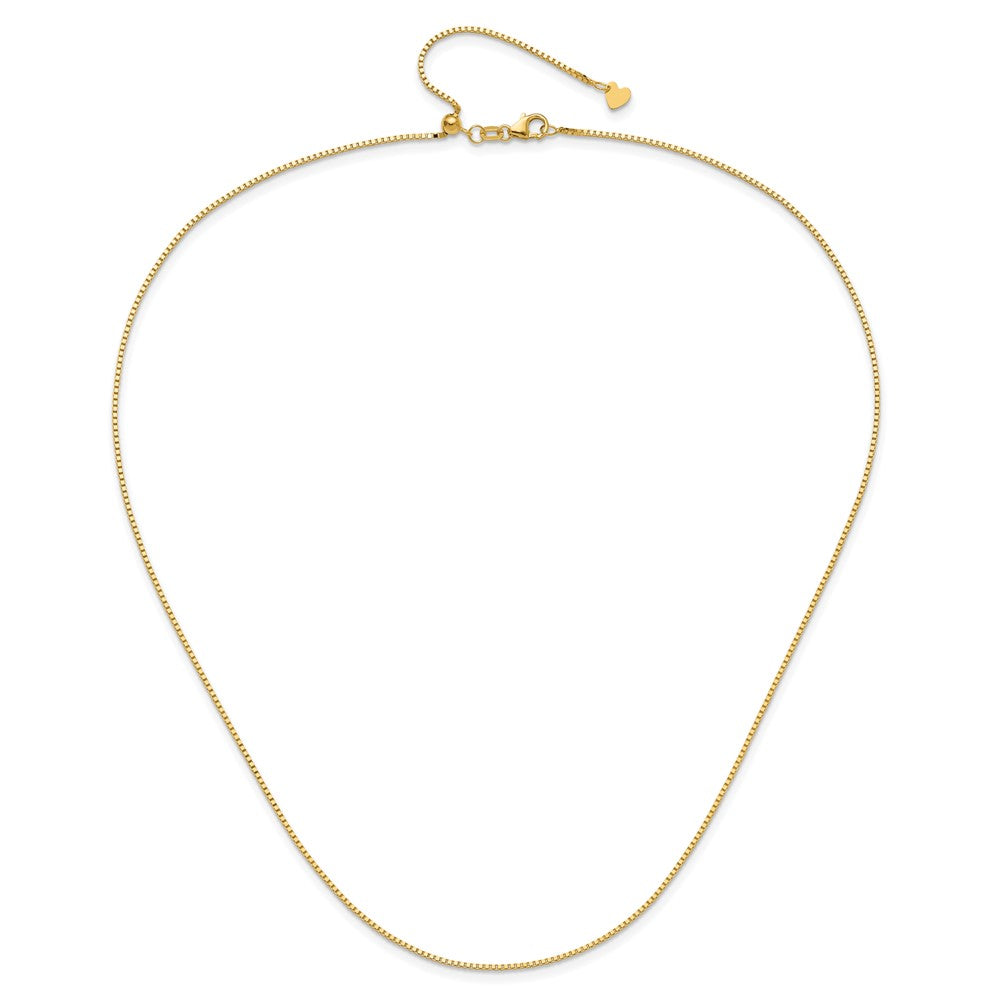 14K Adjustable 1mm Box Chain