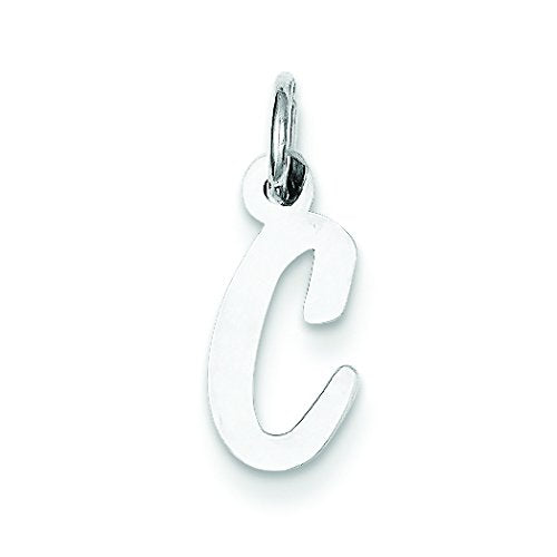 Sterling Silver Small Script Initial C Charm QC5080C