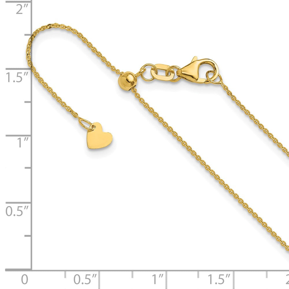 14K Adjustable 1.2mm Flat Cable Chain