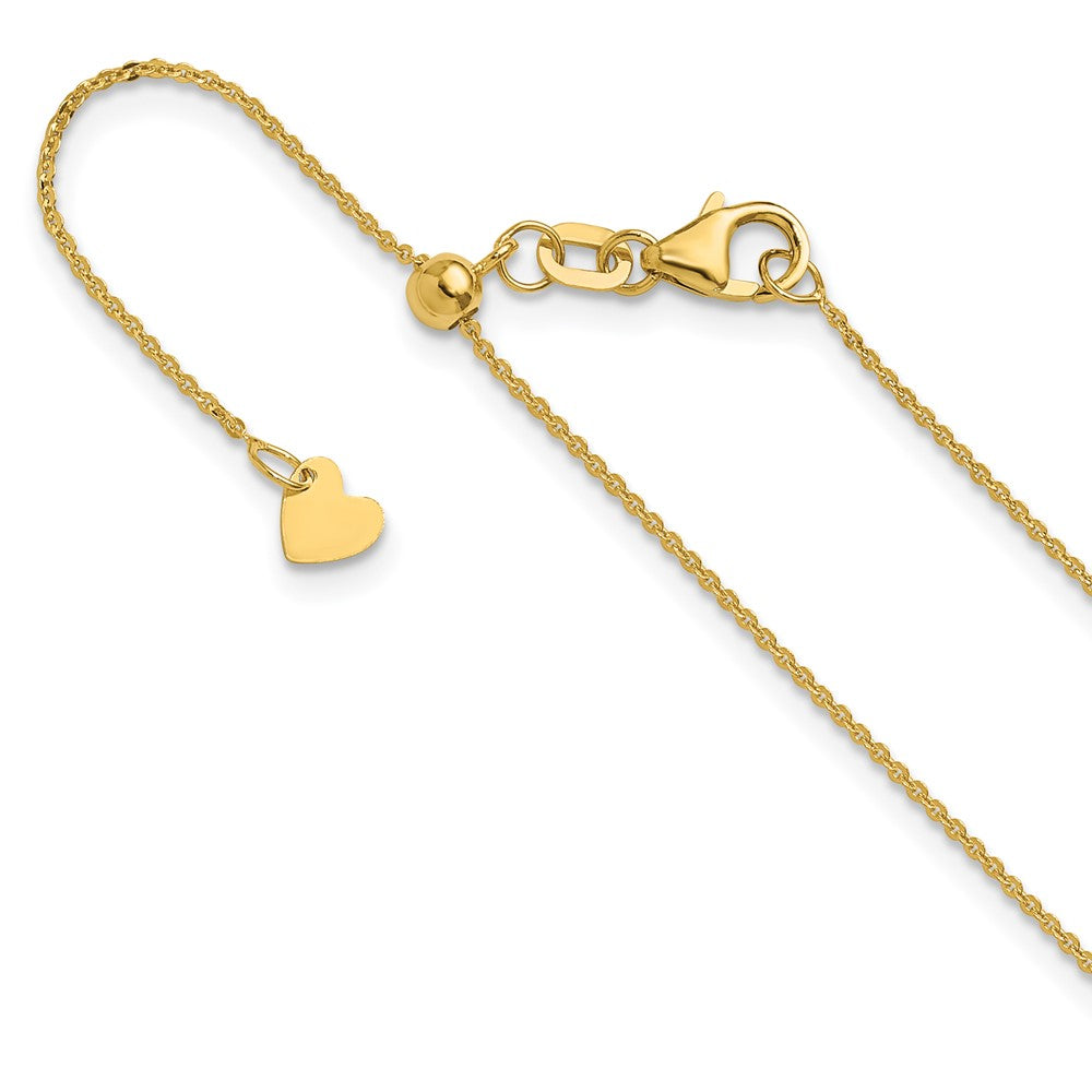 14K Adjustable 1.2mm Flat Cable Chain