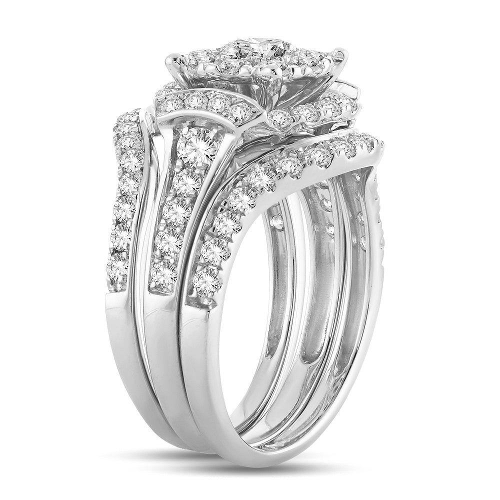 14K White Gold Elegant  2.00Ct  Diamond  Bridal  Ring