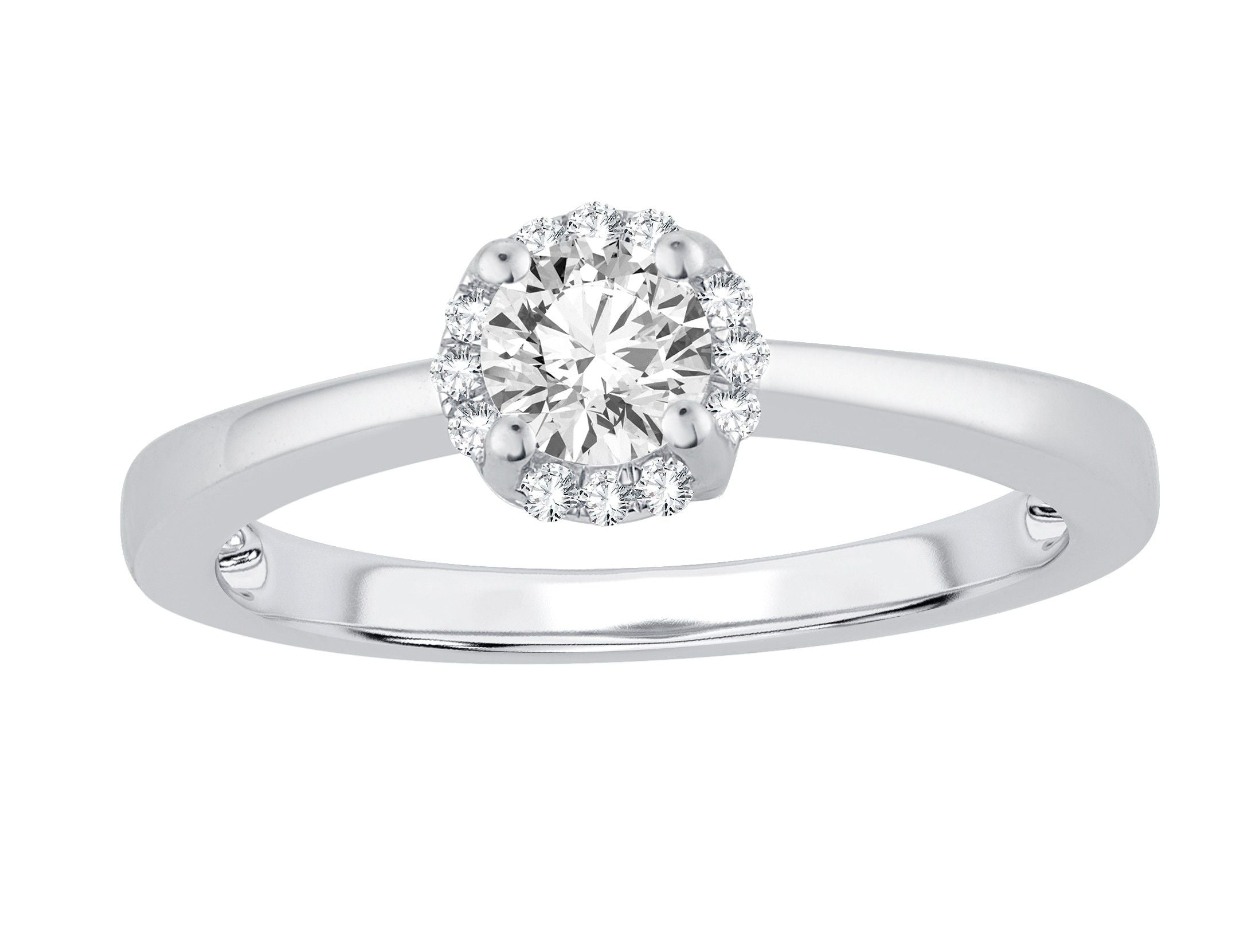 14K White Gold Magnifcnet 0.46Ct Engagement Ring