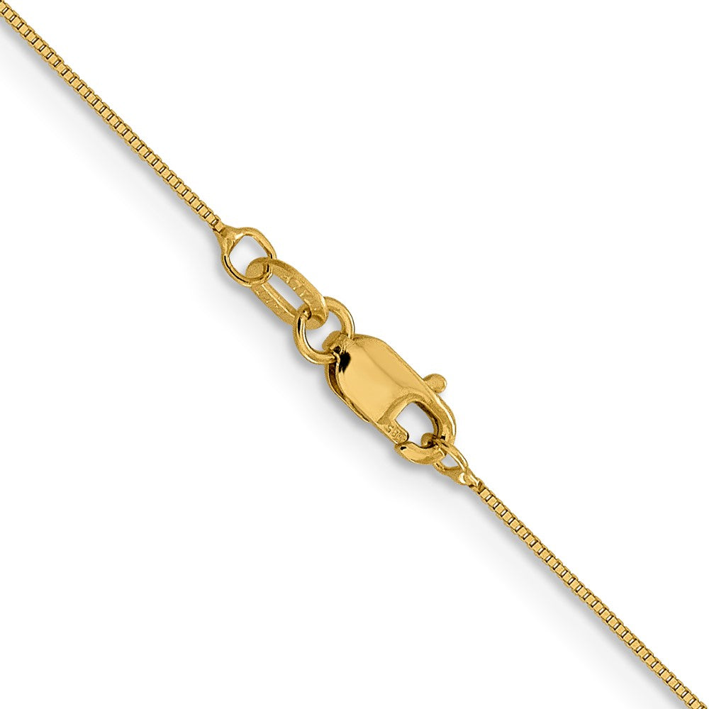 14K .5mm Baby Box with Lobster Clasp Chain