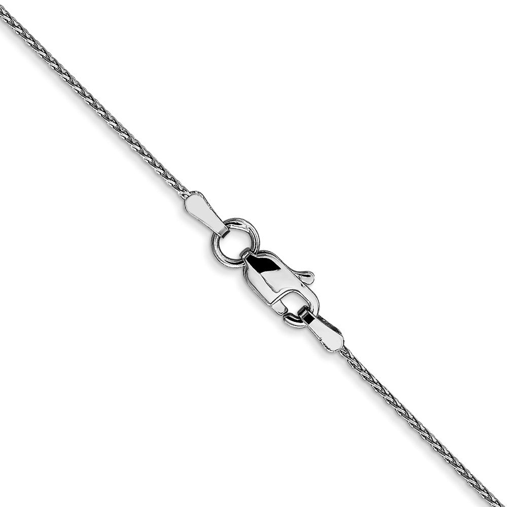 14K White Gold .8mm D/C Wheat Chain